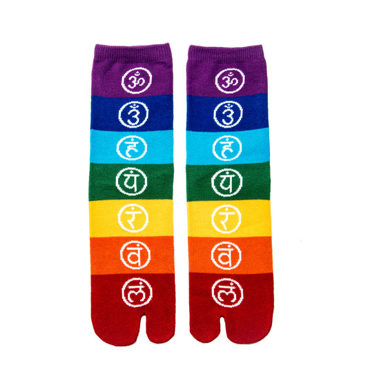 Chakra Balance Meditation for Yoga Tabi Toe Socks