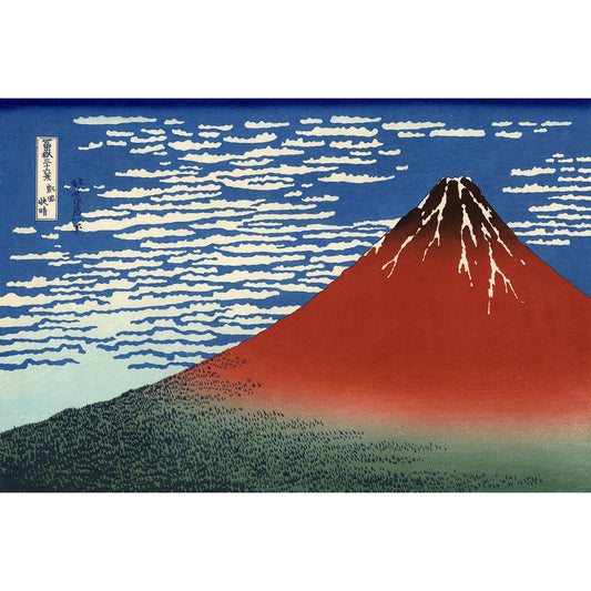 Hokusai Red Mount Fuji Tabi Socks