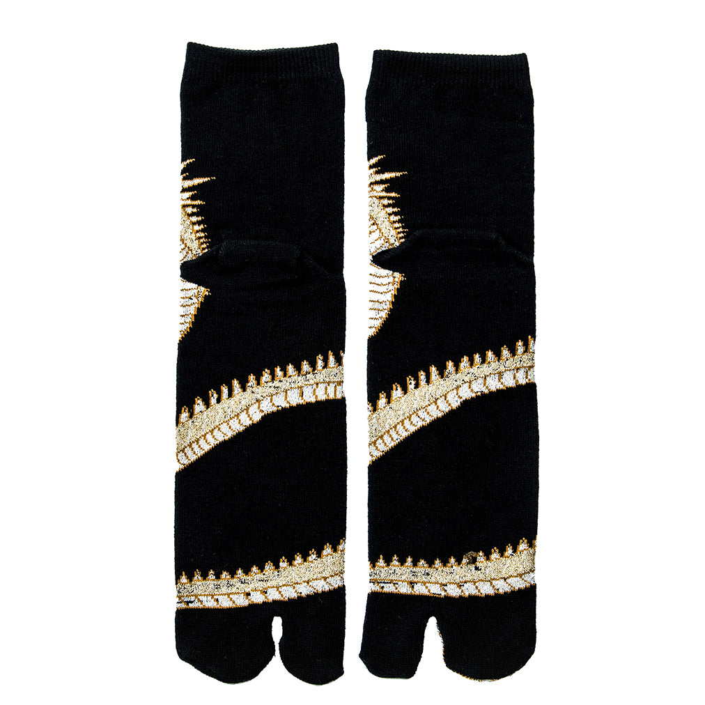 Gold Dragon Tabi Toe Socks
