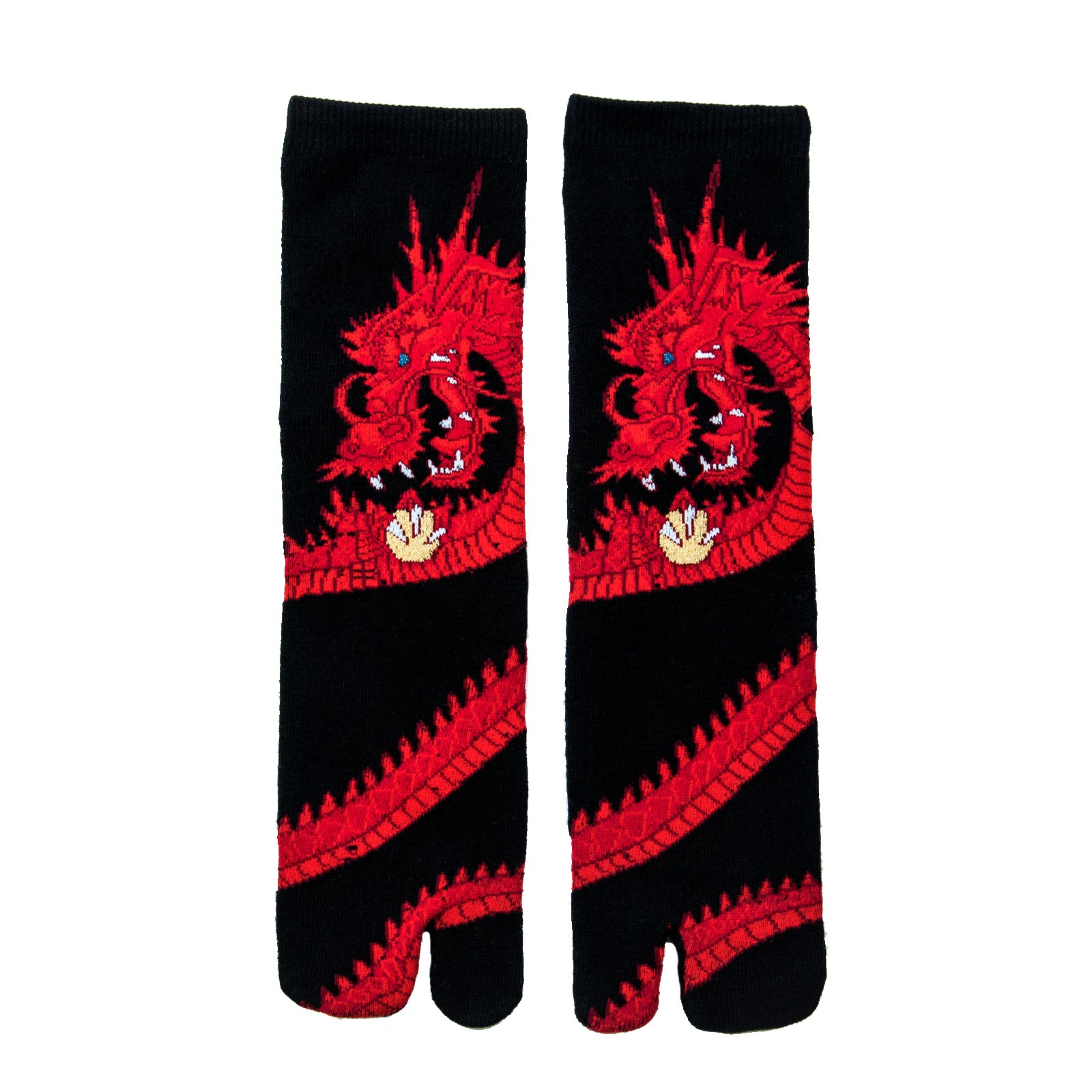 Red Dragon Tabi Toe Socks