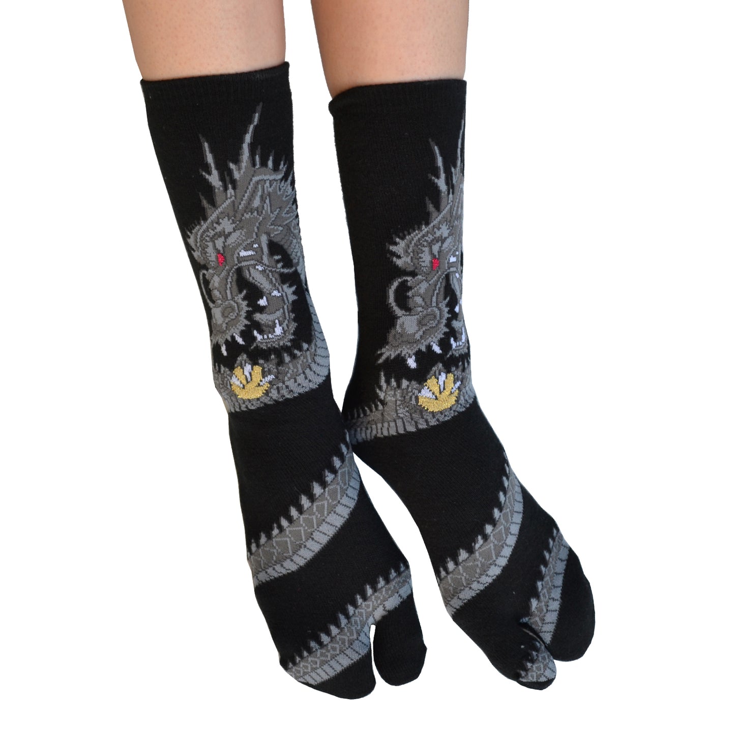 Grey Dragon Tabi Toe Socks
