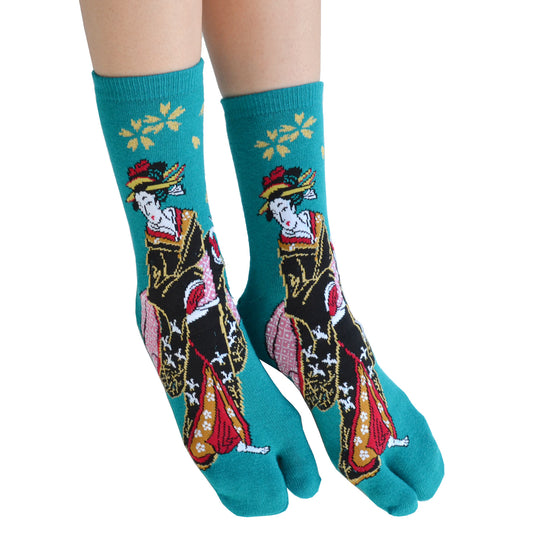 Smoking Geisha Geiko Kimono Tabi Socks