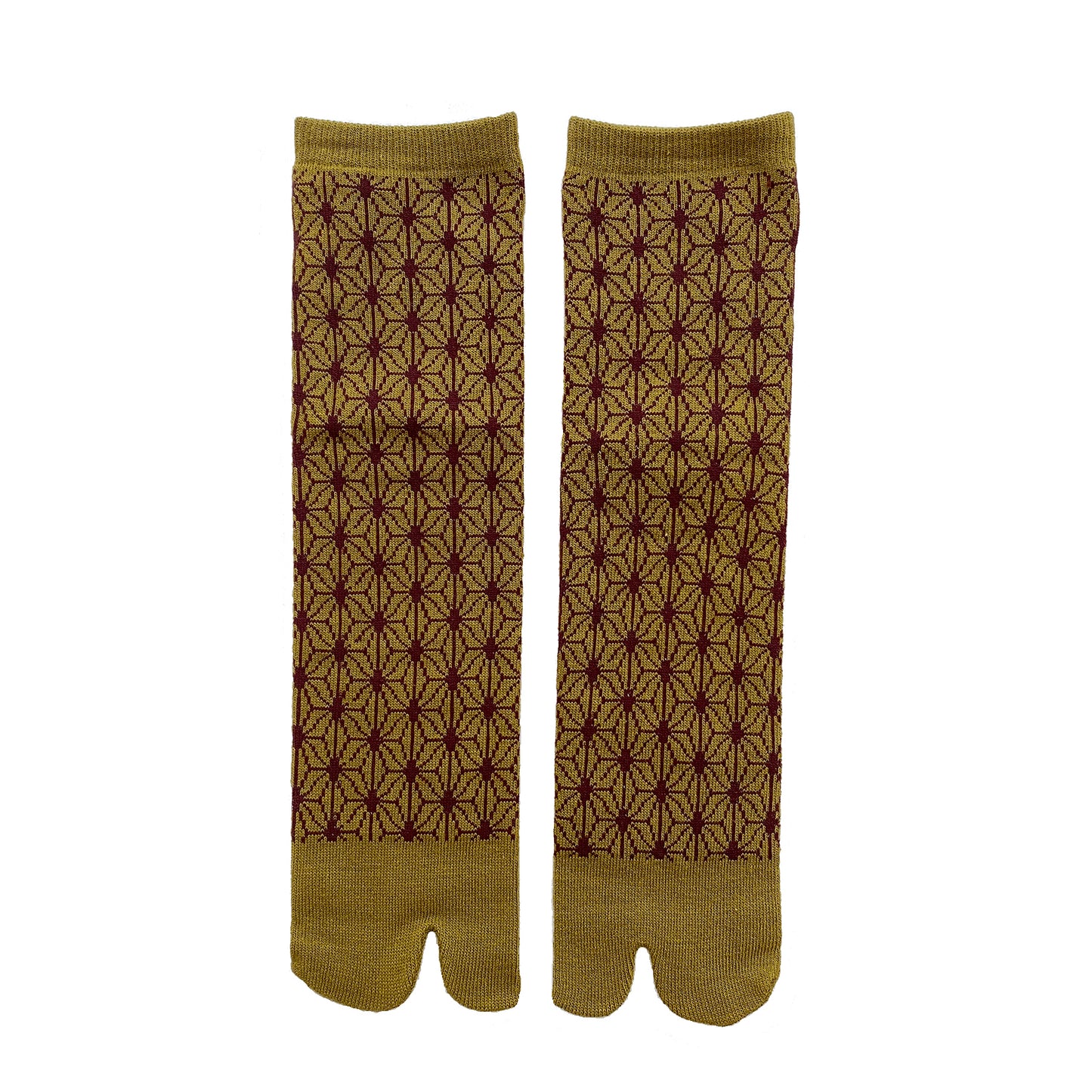 Asanoha Pattern Hemp Leaves Tabi Toe Socks