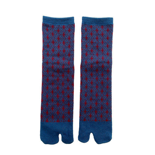Asanoha Pattern Hemp Leaves Tabi Toe Socks