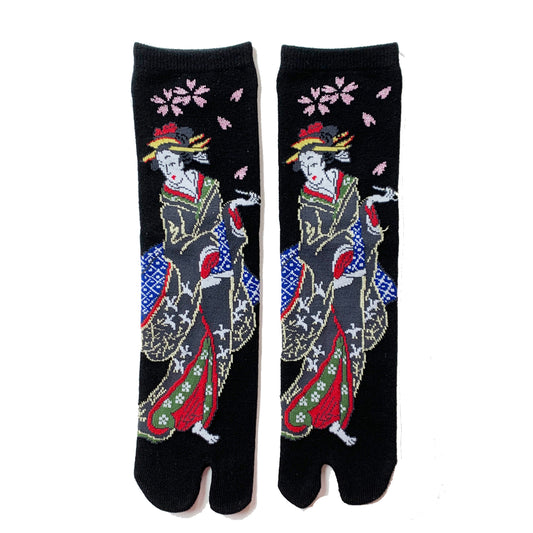 Smoking Geisha Geiko Kimono Tabi Socks