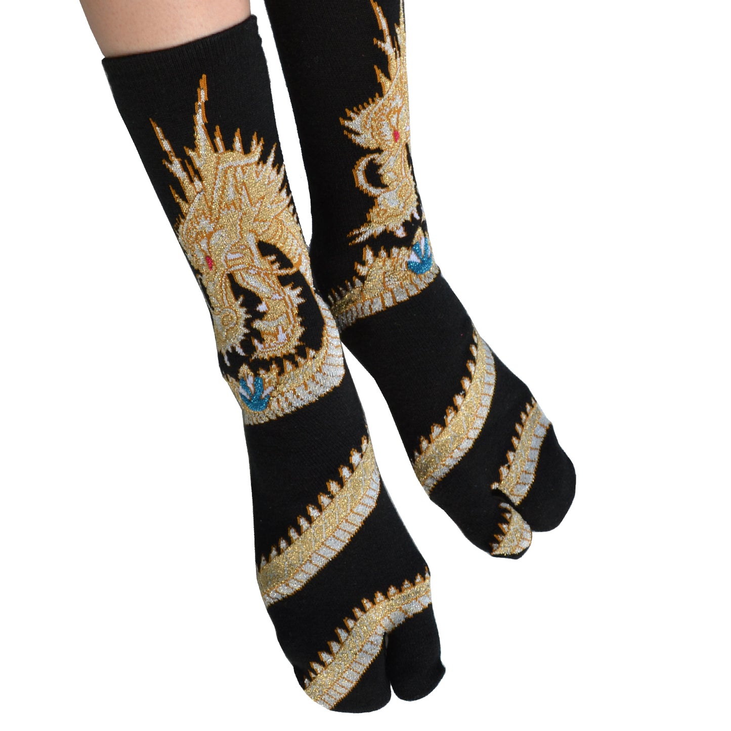 Gold Dragon Tabi Toe Socks